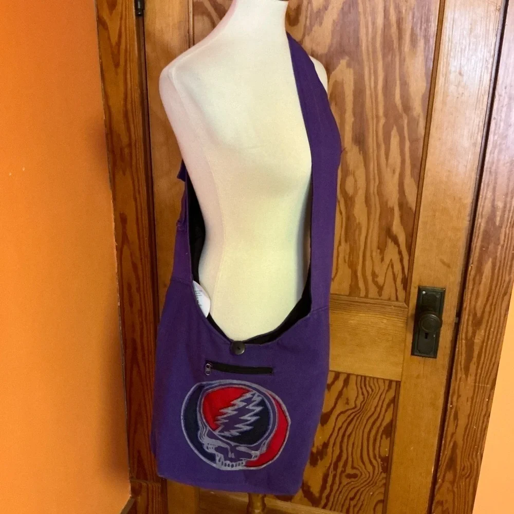 NWT Grateful Dead Purple Steal Your Face Crossbody Bag
